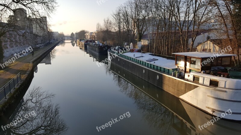 Channel Barge Boat Water River