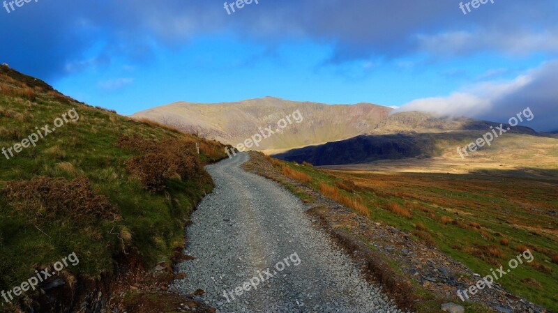 Way Mountains Clouds Landscape Nature