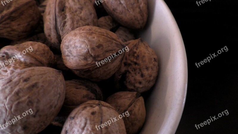 Walnuts Nuts Walnut Bowl Food