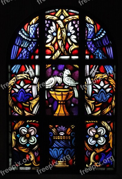 Church Window Dove Birds Church Glass Window