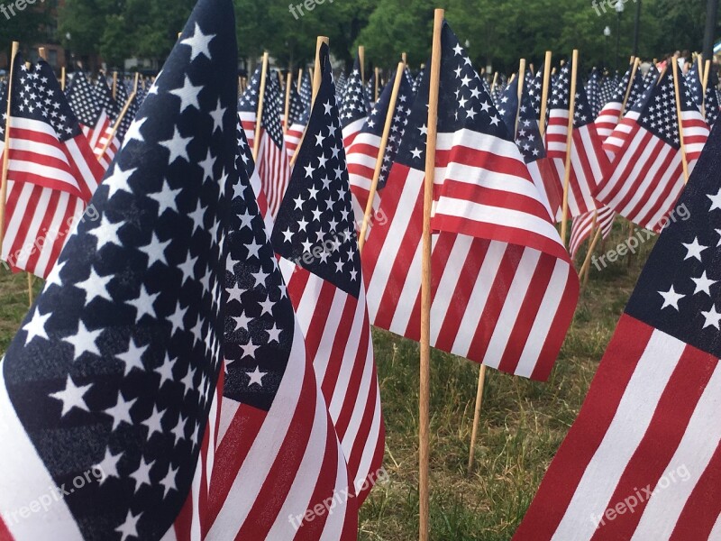 Flag Usa Memorial Day Boston Memorial