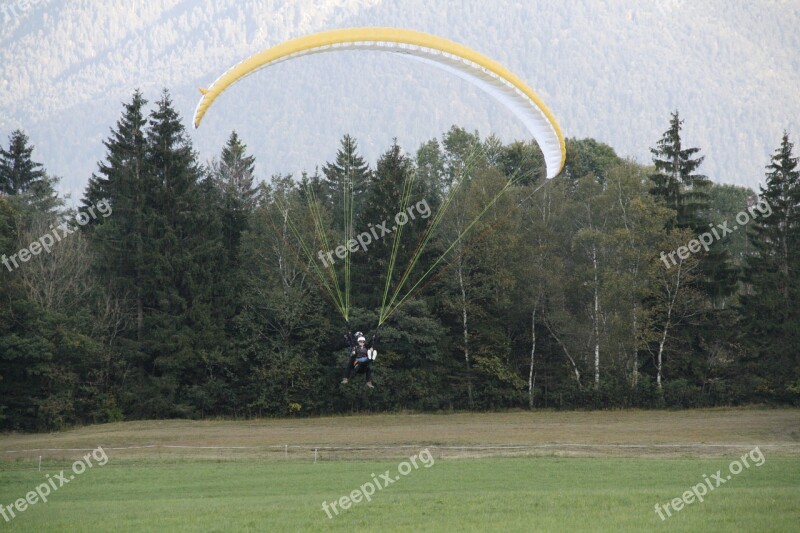 Tandem Jump Paragliding Tandem Flight Jump Mountains