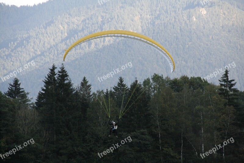 Tandem Jump Paragliding Tandem Flight Jump Mountains