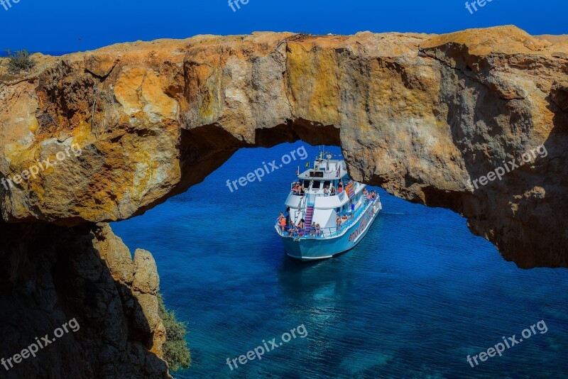 Cyprus Cavo Greko Korakas Bridge Landscape Rock