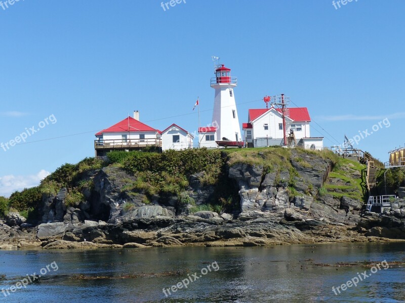 Green Island Lighthouse Warning Sign House Buildings