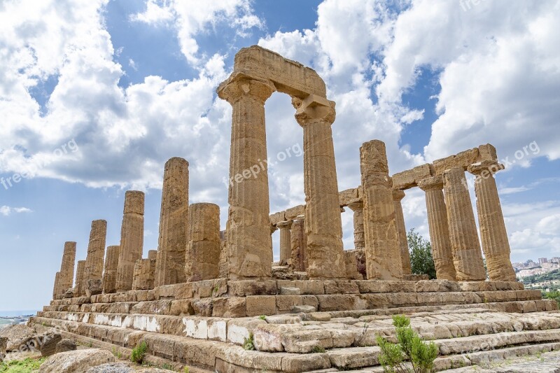 Temple Greek Ruin Sicily Italy