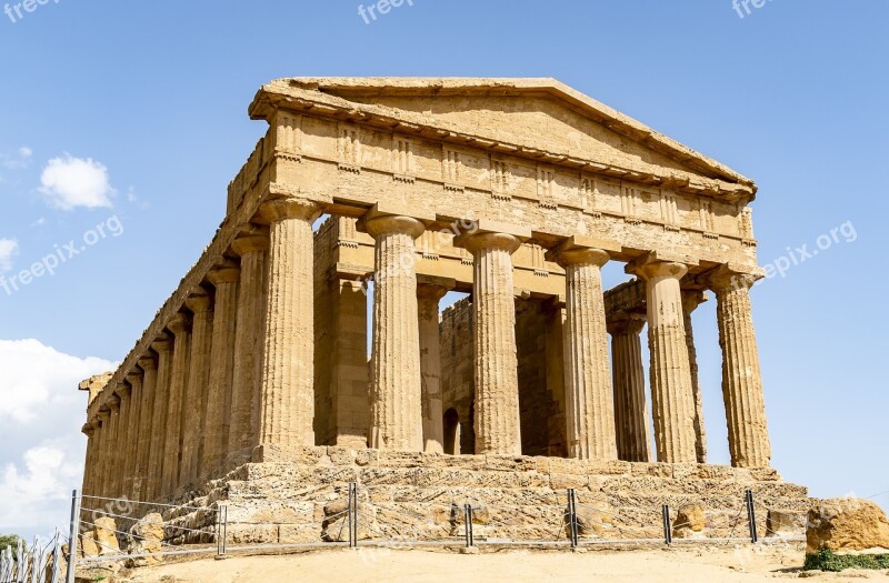 Temple Greek Ruin Sicily Italy