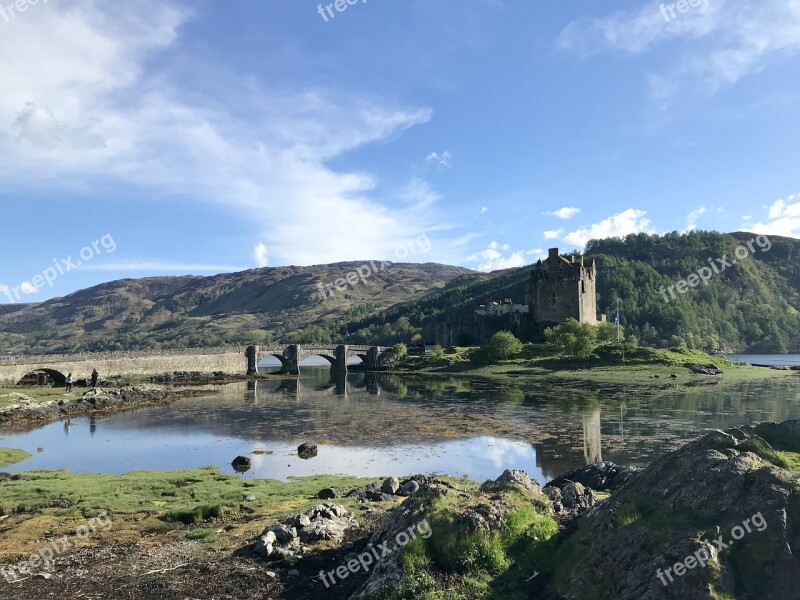 Scotland Highlands And Islands Eilean Donan Castel Clans Free Photos