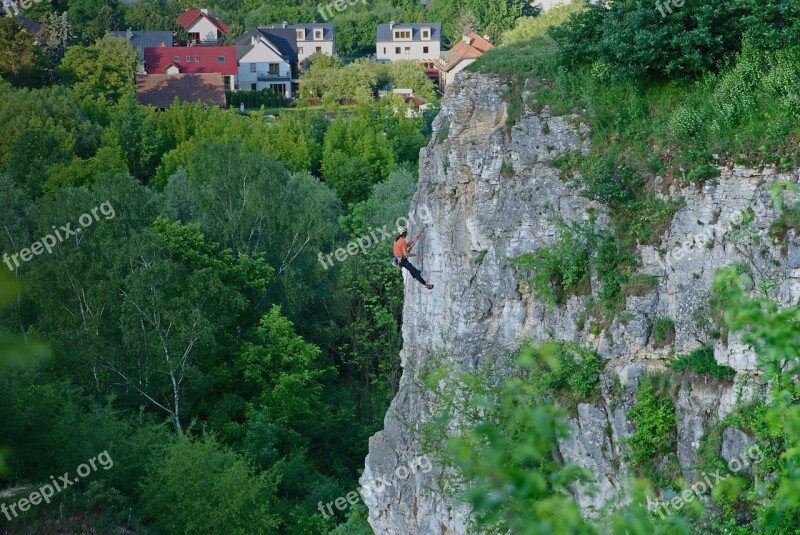 Rock Climber Mountains Sports The Descent Top