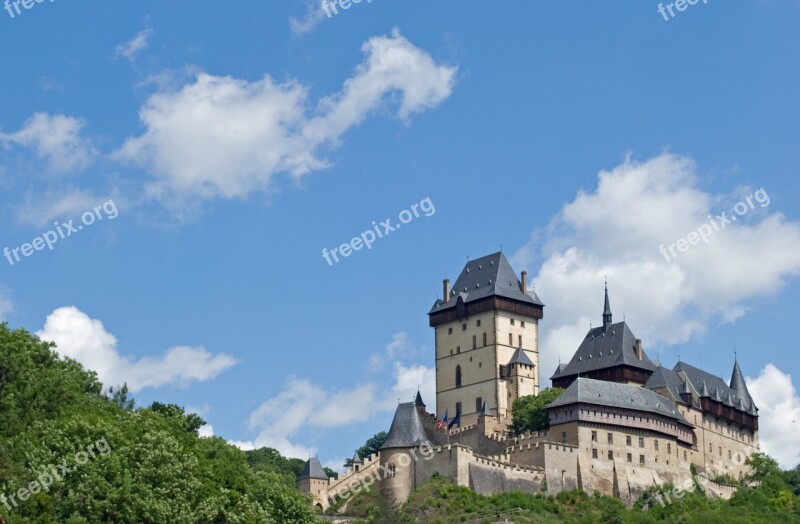 Karlstejn Castle Landscape The Walls Of The Free Photos