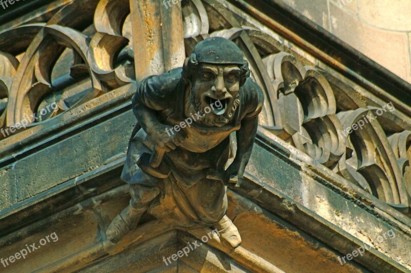 Prague Gargoyle Statue Stone Old Town