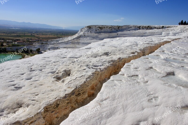 Pamukkale Nature Landscape Turkey Lime