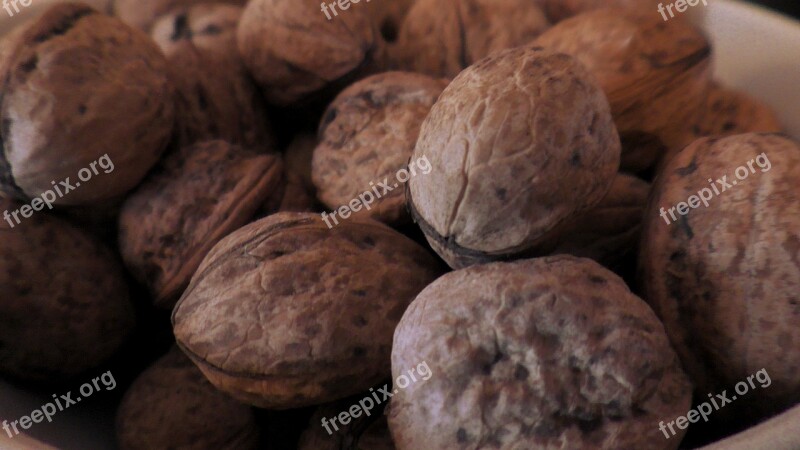 Walnuts Nuts Brown Diet Nutshell