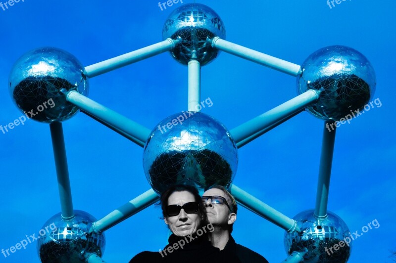 Brussels Pair Atomium Belgium Landmark