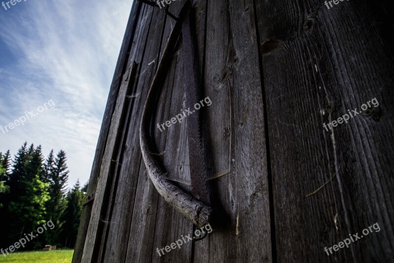 Hut Meadow Forest Wall Saw