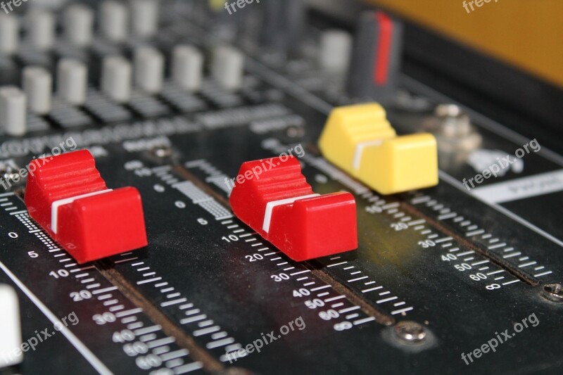 Mixer Red Analogue Console Intensity