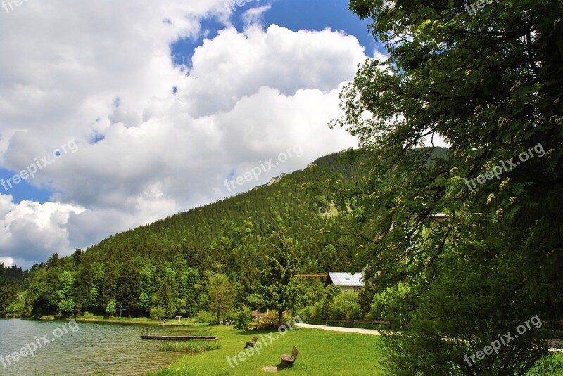 Lake Mountain Landscape Water Berger Lake