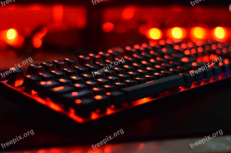 Technology Keyboard Computing Peripheral Illuminated