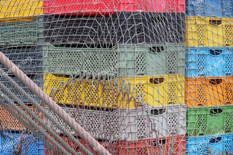 Morocco Essaouira Fishing Boats Crate