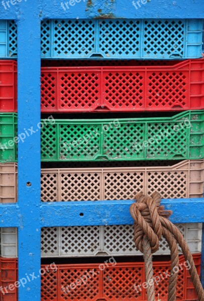 Morocco Essaouira Fishing Boats Crate