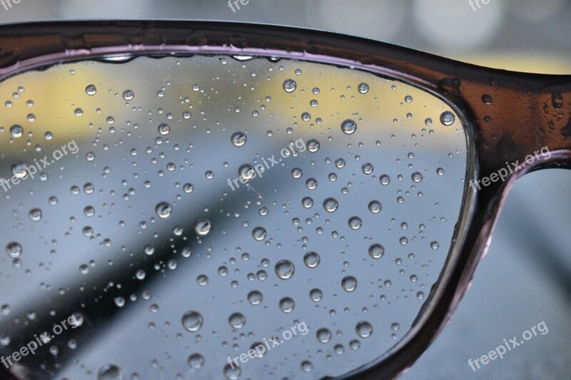 Glasses Glass Transparent Water Droplets