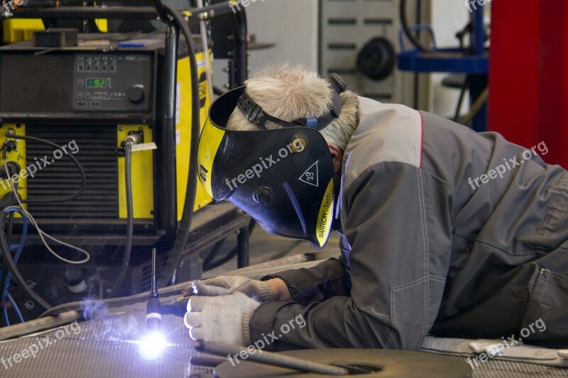 Welder Work Plant Free Photos