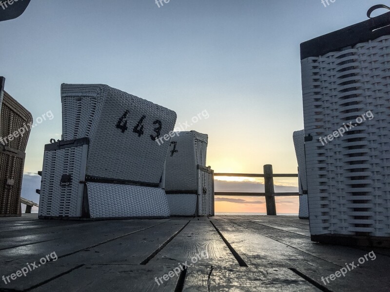 Beach Chair Saint Peter Ording St Peter-ording Evening Sun