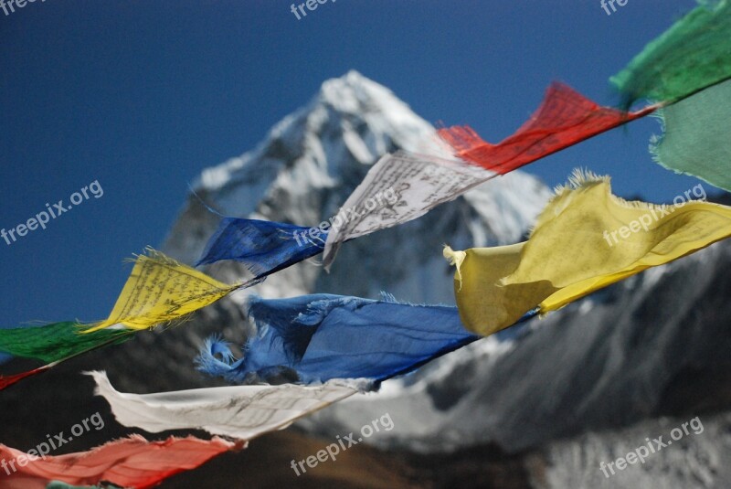 The Himalayas Nepal Prayer Flags Tibetan Flags Free Photos