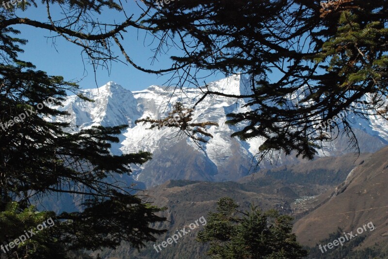 Nepal The Himalayas The Path To Namche Bazar Landscape Free Photos