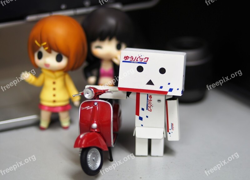 Toy Character Anime Red Motorcycle