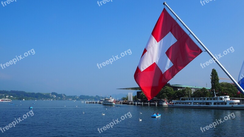 Lucerne Lake Lucerne Region Switzerland Water Central Switzerland