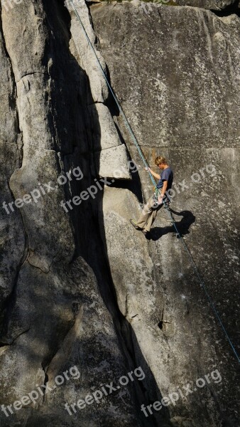 Hanging Out Hang Time Climb Climbing Rock