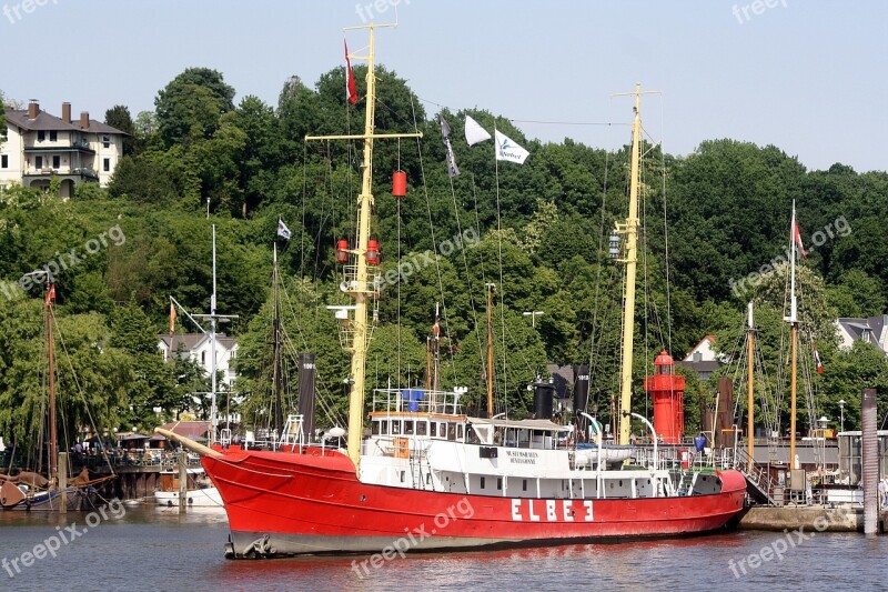 Elbe 3 Lightship Harbour Museum Hamburg Hanseatic City Of Hamburg