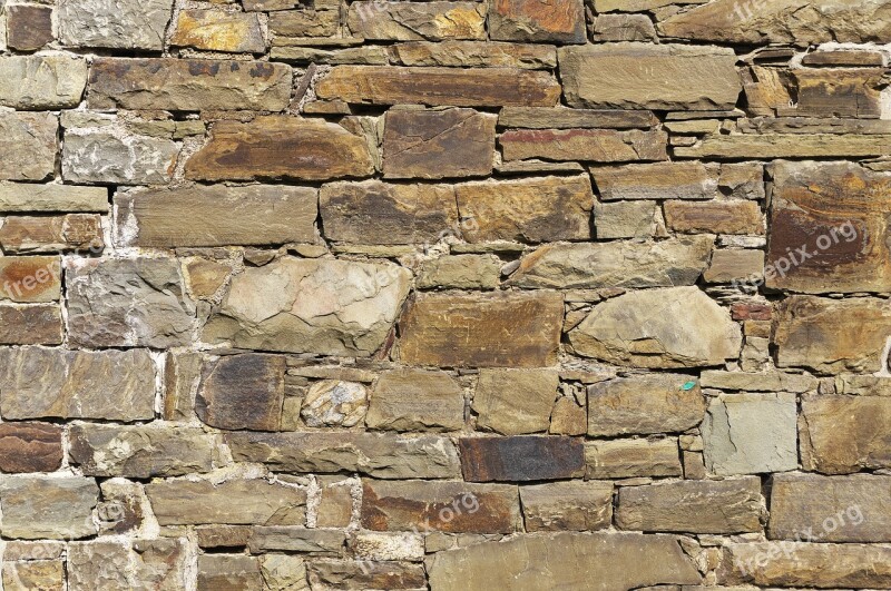 Stone Wall Quarry Stone Natural Stones Joints Split