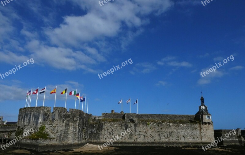 Bretagne France Clouds Fortress Historic Center