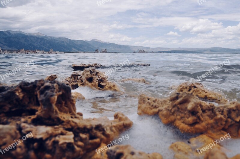 Usa America Monolake Lake Nature