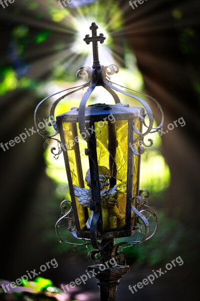 Old Cemetery Wrought Iron Angel Grave Light Free Photos