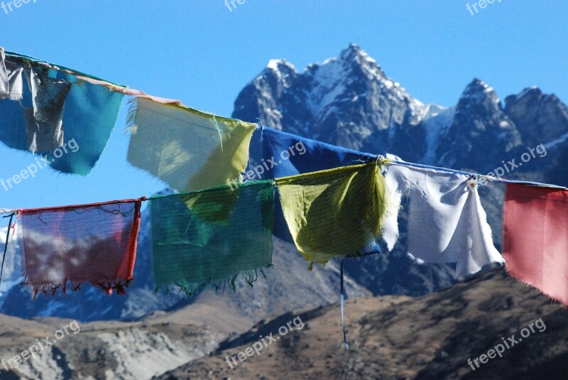 Mountains The Himalayas Nepal View Landscape