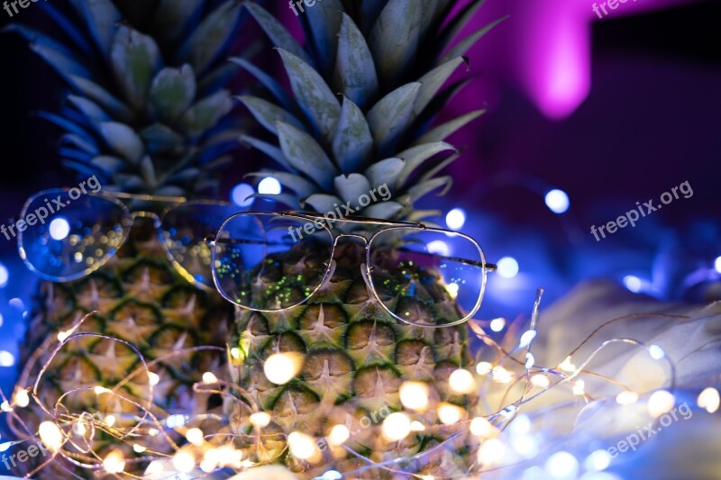 Pineapple String Lights Fairy Lights Neon Bokeh