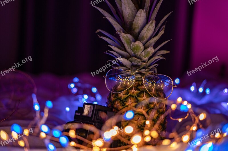 Pineapple String Lights Fairy Lights Neon Bokeh