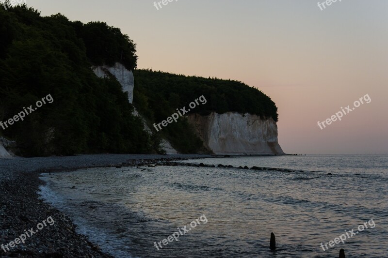 Rügen White Cliffs Abendstimmung Sunset Baltic Sea