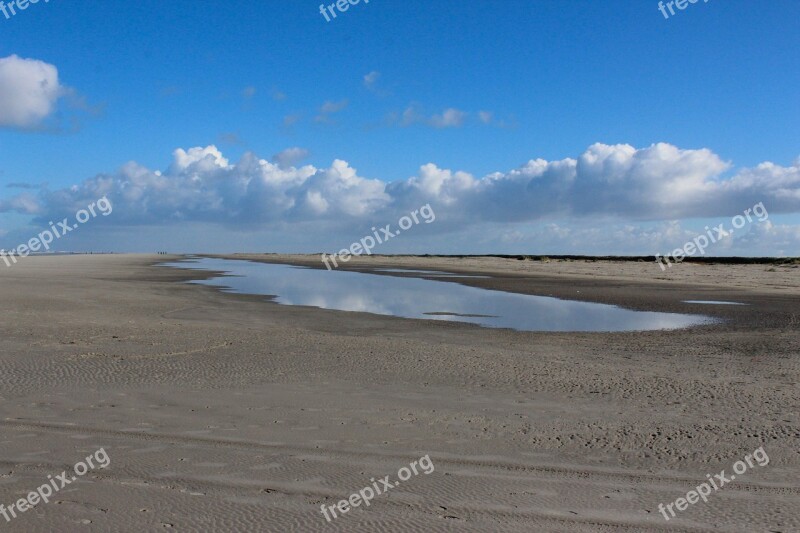 Schiermonnikoog Beach Clouds Sea Island