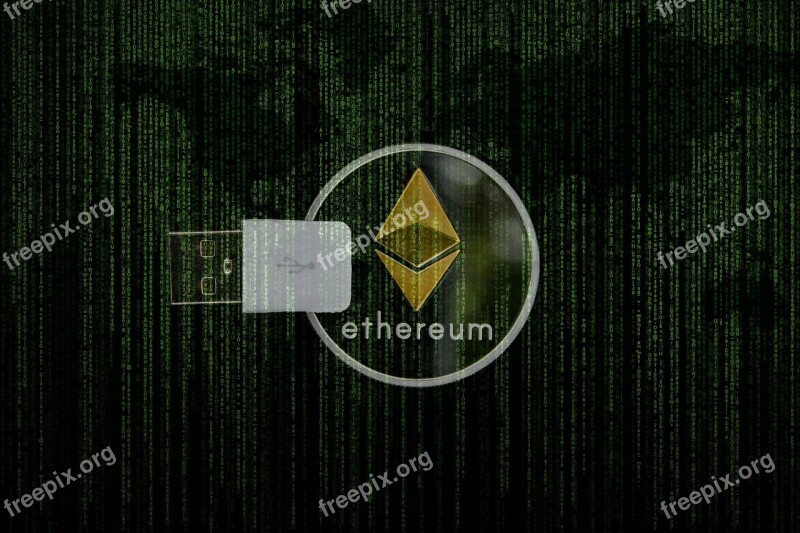 Cryptocurrency Ethereum Matrix Digital Ledger