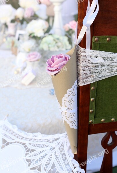 Vintage Wedding Rose Table Setting Floral Design