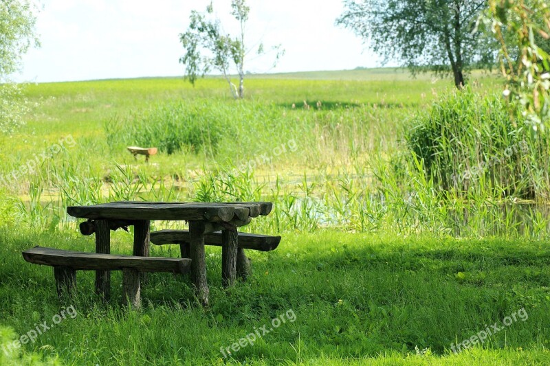 Bench Nature Picnic Rest Spring