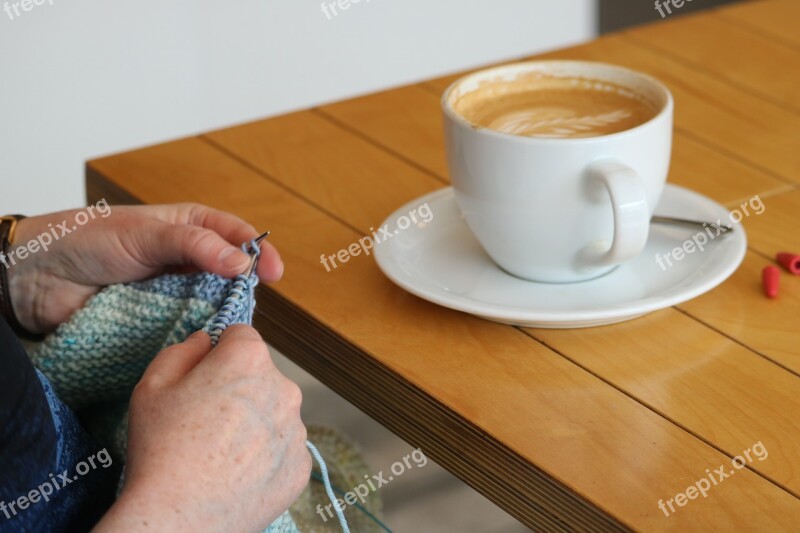 Coffee Knitting Wool Coffee Break Cloth