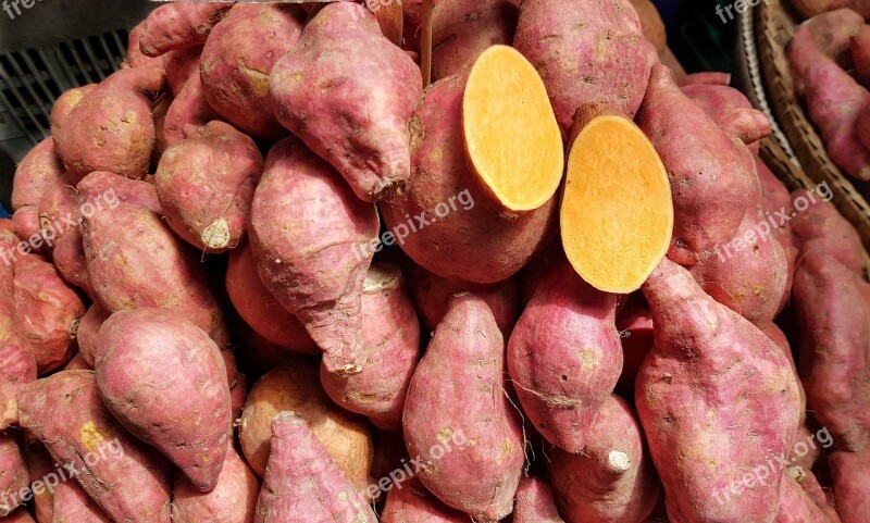 Cambodian Sweet Potato Orange Market