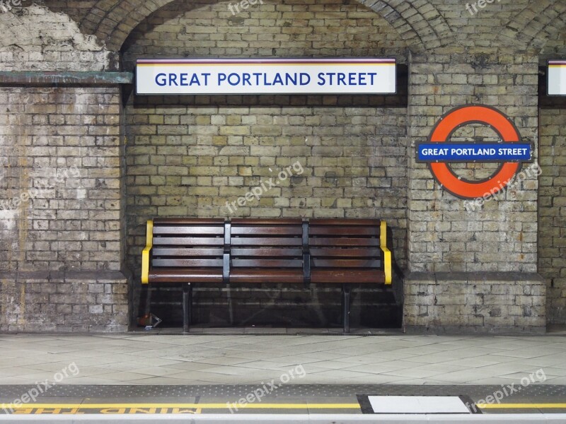 Subway Station Underground Great Portland Street United Kingdom Metro