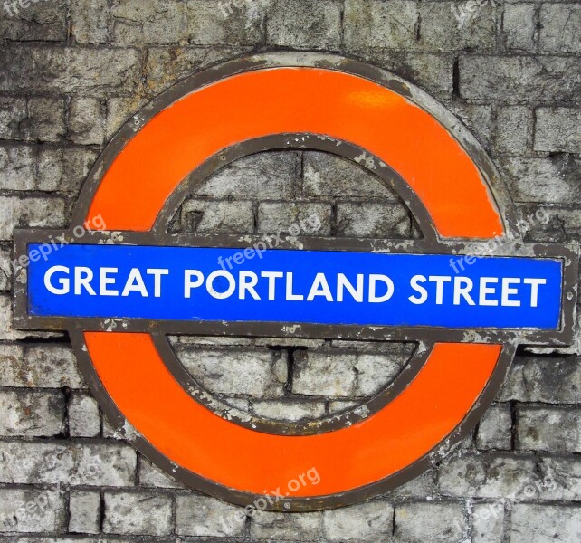 Metro Underground Great Portland Street London Underground Shield