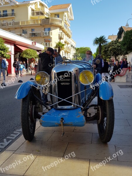 Car Former Blue Arcachon Old Car